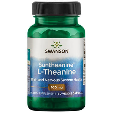 L-Teanin, L-Theanine 100 mg, 60 kapslar Swanson