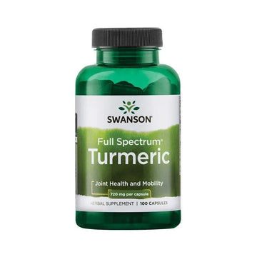 Gurkmeja, TURMERIC 720MG 100 CAPS SWANSON