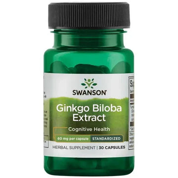 Swanson Ginkgo Biloba Extrakt 60 mg 30 Kapseln